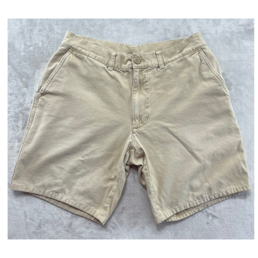 Patagonia Chino Shorts Men 32 Fit (28) Tan Organic Cotton Canvas Casual Outdoor